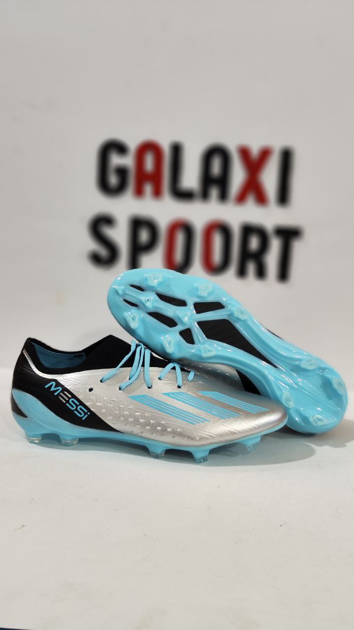 کفش فوتبال آدیداس مدل ایکس کریزی فست رنگ خاکستری آبی