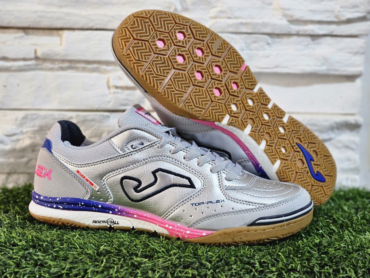 کفش فوتسال جوما مدل تاپ فلکس ریباند رنگ نقره ای