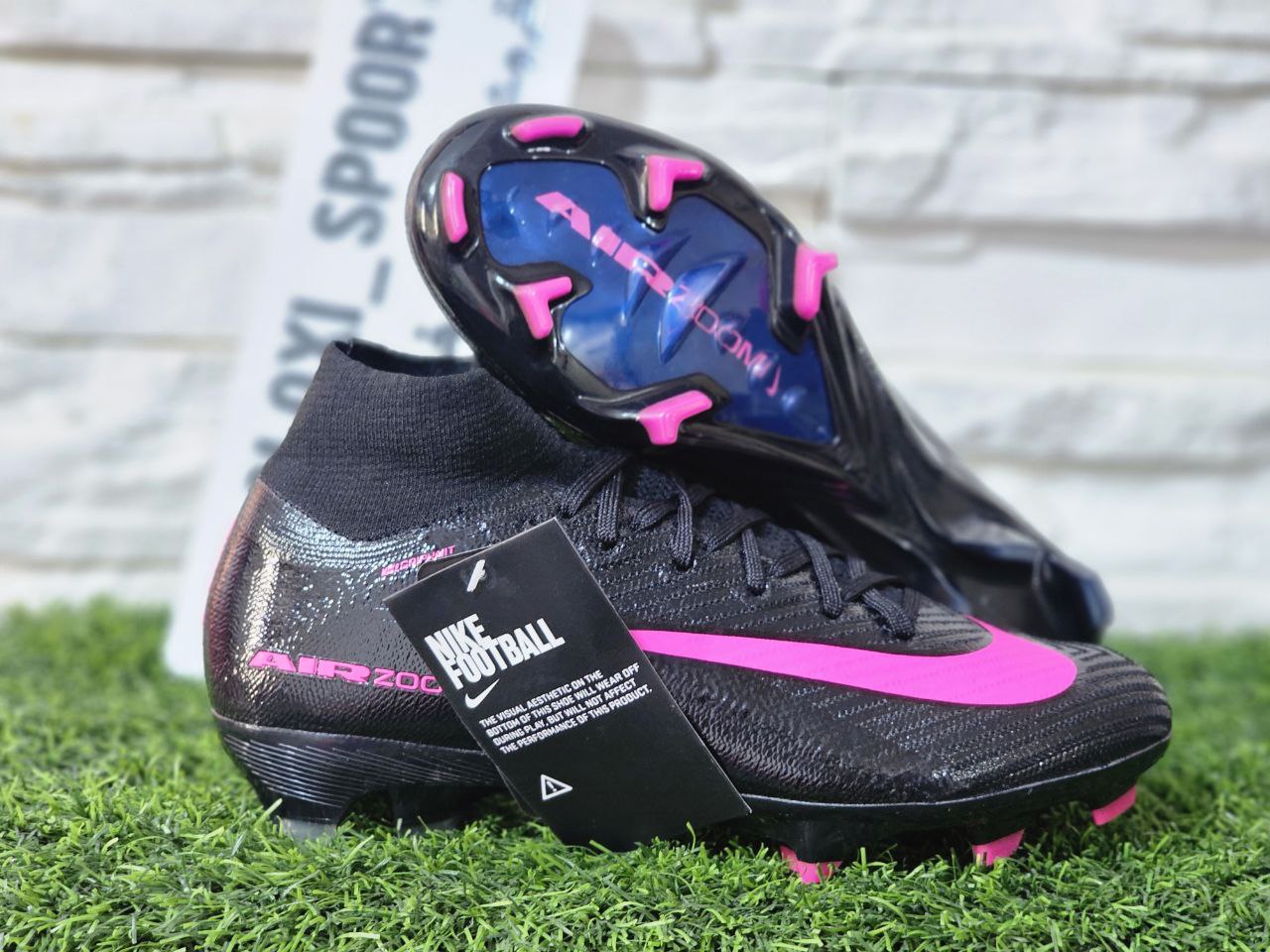 کفش فوتبال نایک مدل ایرزوم مرکوریال سوپرفلای 10 رنگ مشکی بنفش